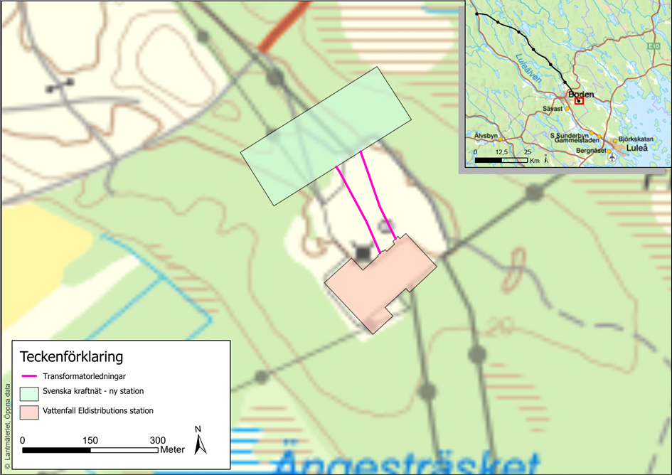 Karta över sträckningen