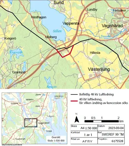Karta sträckning Hillestalund