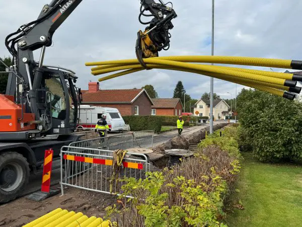 Kabelförläggning, Blåsut