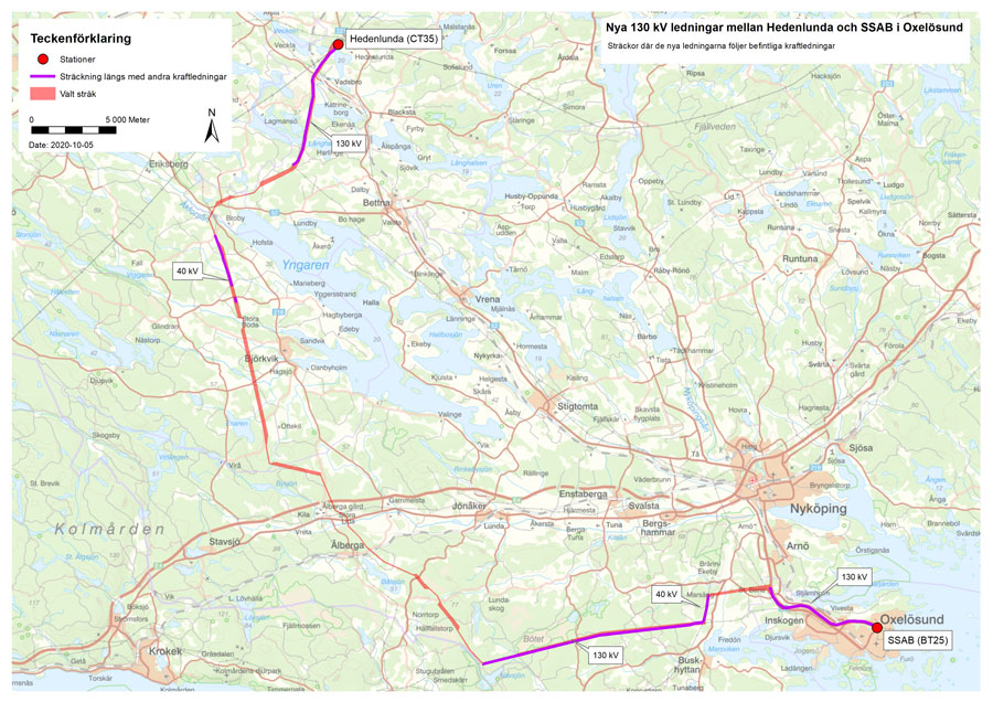 Karta Hedenlunda-Oxelösund