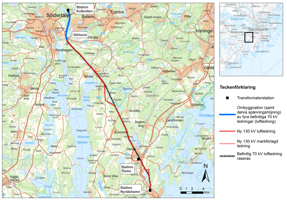 Sträckningsförslag Kolbotten-Nynäshamn